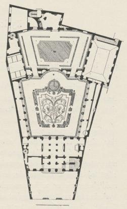 Bild 109. Plan af Tessinska palatset,<bnuv. Öfverståthållarhuset, Stockholm. Bild 109. Plan af Tessinska palatset,<bnuv. Öfverståthållarhuset, Stockholm.