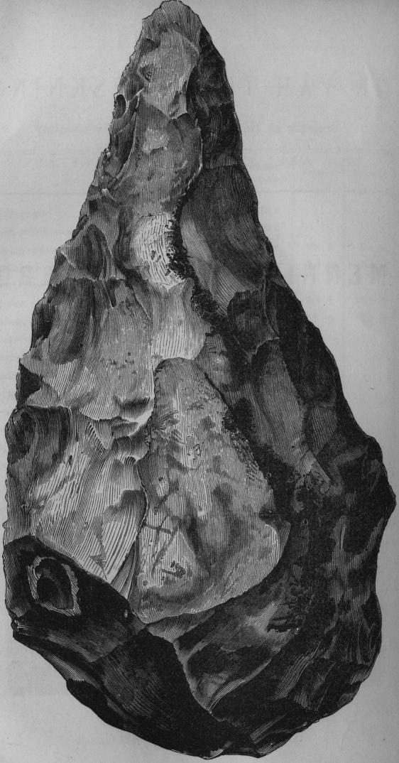 Flintredskap funnet vid Biddenham, Bedford (England) i Ouseflodens gamla bädd<btillsammans med lemningar af mammut m. m. Efter <span class=
