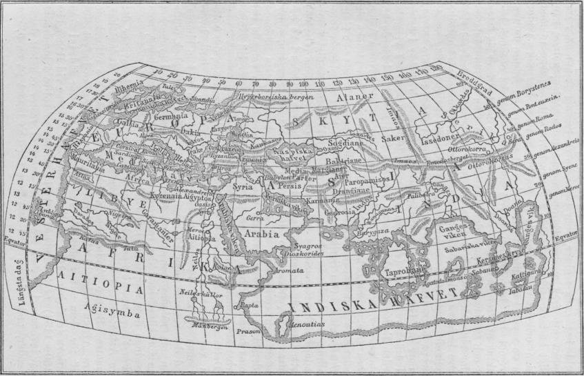 9.  Jorden.  Efter Ptolemaios.
