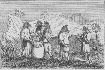  16. Hundhuvudmänniskor. Efter »Livre des merveilles».