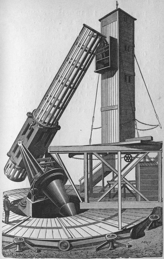Fig. 10. Lassells stora teleskop.