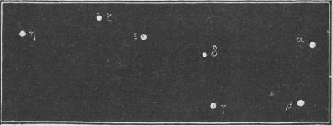 Fig. 54. De sju hufvudstjärnorna i Stora Björnen. Fig. 54. De sju hufvudstjärnorna i Stora Björnen.