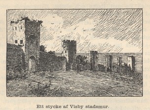 Ett stycke af Visby stadsmur.