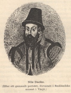 Nils Dacke.<b(Efter ett gammalt porträtt, förvaradt i Småländska<bmuséet i Växjö.)