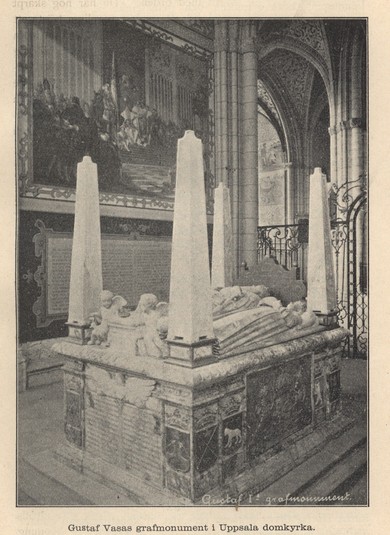 Gustaf Vasas grafmonument i Uppsala domkyrka.