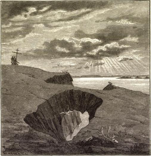 Offerhule paa Waigatsch.<bEfter Tegning af <span class=