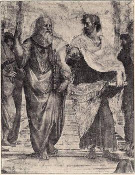 Fig. 30. Plato och Aristoteles ur Skolan i Athen.