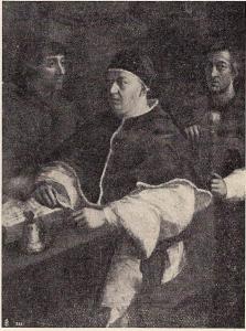 Fig. 37. Leo X och två nepoter<b(Pitti, Florens).