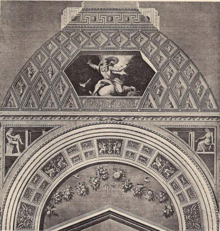 Fig. 55. Från första travén i Rafaels loggior