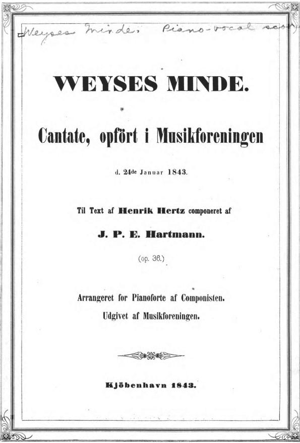 WEYSES MINDE.<bCantate, opfört i Musikforeningen<bd. 24<sude</su <smal<span class=