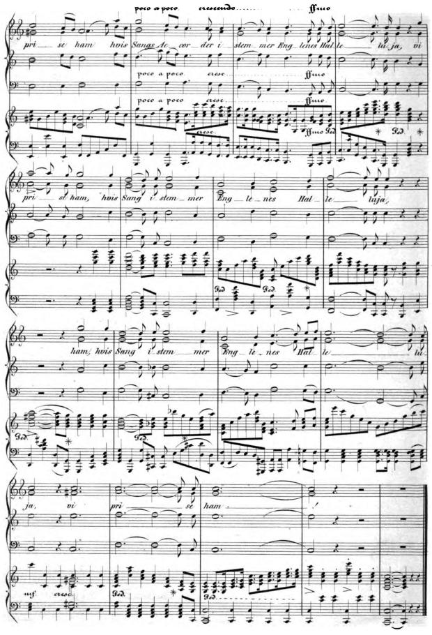 prise ham hvis Sangs Accorder istemmer Englenes Halleluja,<bvi prise ham, hvis Sang istemmer Englenes Halleluja,<bham, hvis Sang istemmer Englenes Halleluja,<bvi prise ham!