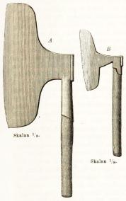 Skalan <su1</su/<su8</su.<b<biSkarprättarbilor</bi<bfrån länsfängelset i Falun.<bA För hufvud. B För hand.<bA. Använd sista gången 9 apr. 1845, då<bLång Lars Olof Hansson från Rättviks<bsocken i Dalarne afrättades för mord å sin hustru.