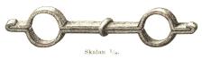 Skalan 1/8.<b<biFotfängsel af järn,</bi<bväger 4,<smal3</smal kilogram;<bfrån Upsala länsfängelse.