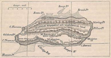 Preliminär karta öfver "Wrangels land’*,<befter kapten Berry.