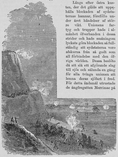 Nordstatsfartyg passerande Vicksburg. Nordstatsfartyg passerande Vicksburg.
