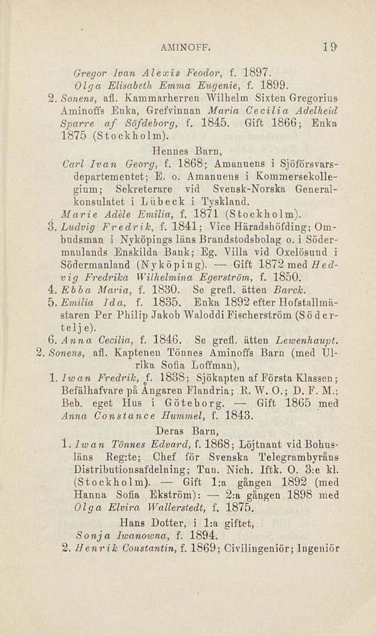 19 (Sveriges Ridderskaps och Adels Kalender / för år 1900 - Tjugutredje  årgången)